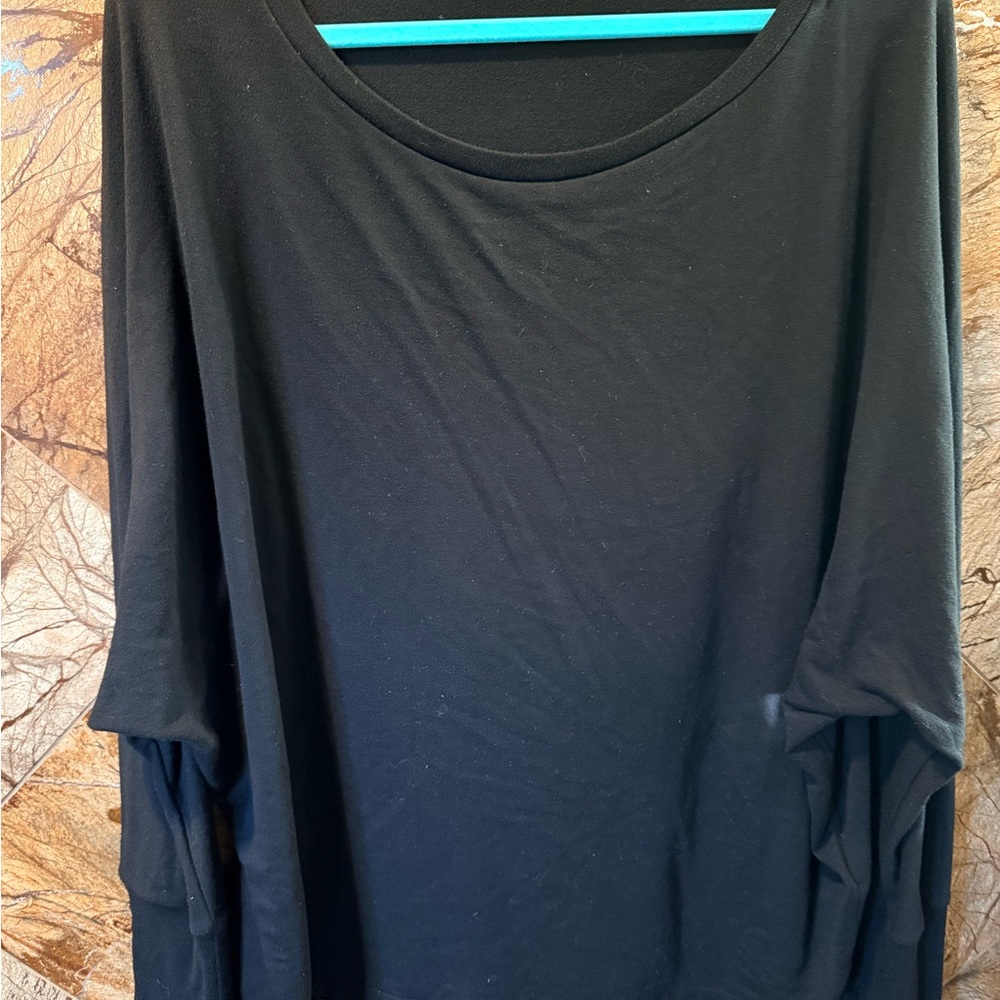 Polo by Ralph Lauren Black Women's Jersey Top with bat wings
